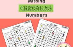 Christmas Numbers (100 And 120 Chart Activities With A Festive inside Christmas Missing Number Worksheets