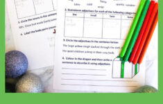 Christmas Parts Of Speech (Grammar) Worksheets- Nouns, Verbs for Christmas Parts of Speech Worksheets