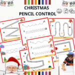 Christmas Pencil Control,Gingerbread ,Santaclaus,Gifts For With Regard To Christmas Pencil Control Worksheets Tracing Lines