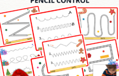 Christmas Pencil Control,Gingerbread ,Santaclaus,Gifts For with regard to Christmas Pencil Control Worksheets Tracing Lines