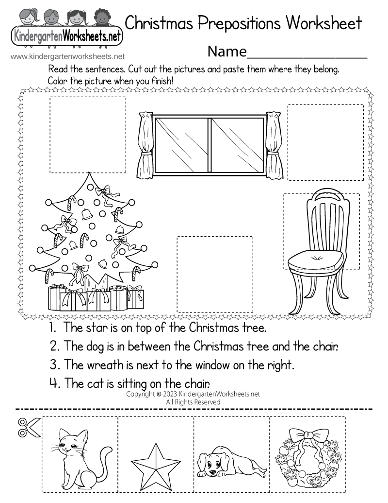 Christmas Prepositions Worksheet - Free Printable, Digital, &amp;amp; Pdf inside Christmas Themed Grammar Worksheets