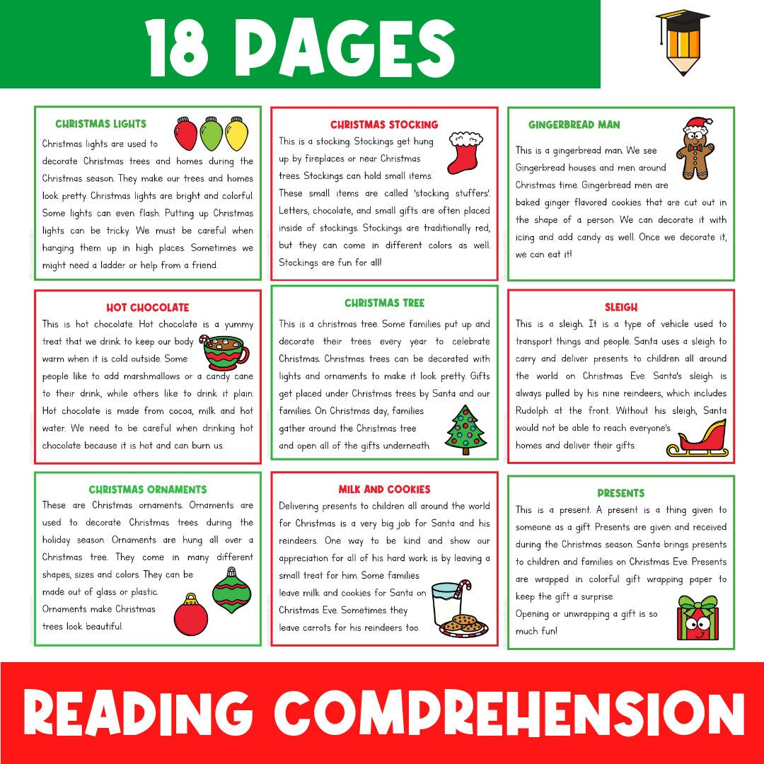 Christmas Reading Comprehension | Christmas Worksheets | Reading pertaining to Kindergarten Christmas Reading Worksheets