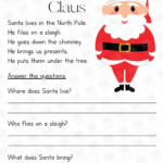 Christmas Reading Comprehension Grade 1   English Created Throughout Free Christmas Reading Worksheets