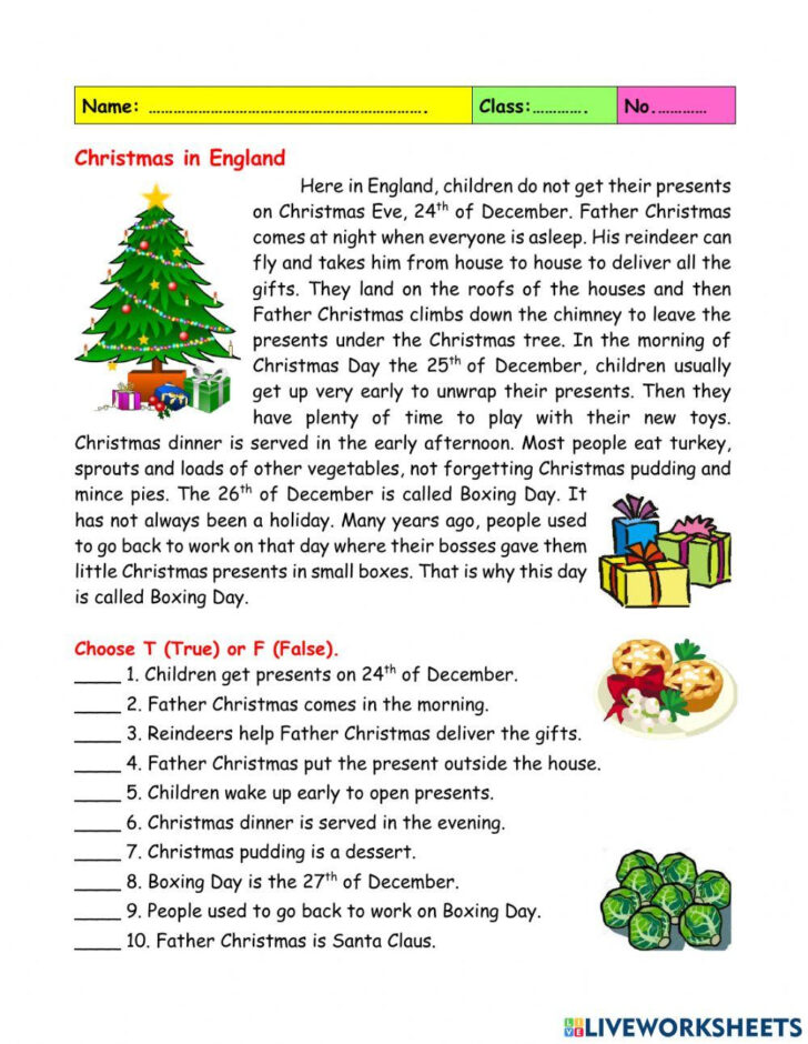 Free Christmas Comprehension Worksheets Printable Free Christmas Comprehension Worksheets Printable