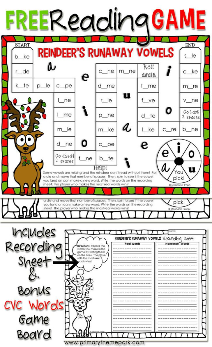 Christmas Reading Worksheets For Kindergarten