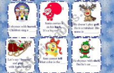 Christmas Rhymes - Esl Worksheetelfelena throughout Christmas Rhyming Words Worksheets