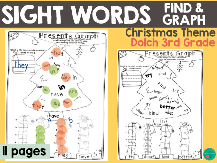 Christmas Sight Words Worksheets Christmas Sight Words Worksheets