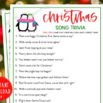 Christmas Song Trivia Game | Christmas Music Trivia Printable Within Christmas Carol Trivia Worksheets