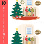 Christmas Spot The Difference   Free Printable!   Kids Activity Zone For Christmas Spot The Difference Worksheets