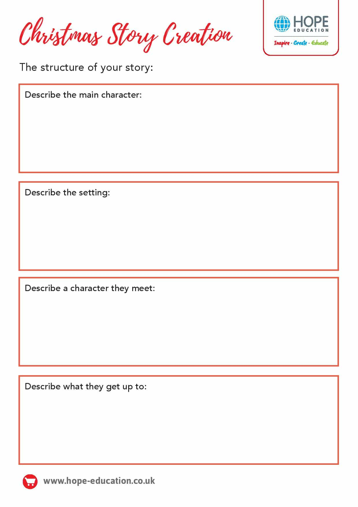 Christmas Story Creation: A Festive English Worksheet - Hope Blog in Writing a Christmas Story Worksheets