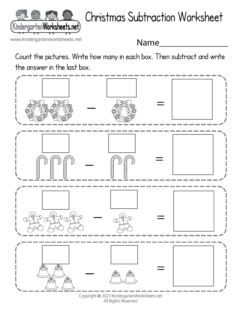 Christmas Subtraction Worksheet - Free Printable, Digital, &amp;amp; Pdf inside Free Christmas Subtraction Worksheets