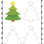 Christmas Symbols Tracing Worksheets   Preschool Mom With Regard To Christmas Tree Tracing Worksheets