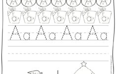 Christmas Themed Abc Pracitce Worksheets in Christmas Abc Worksheets For Kindergarten