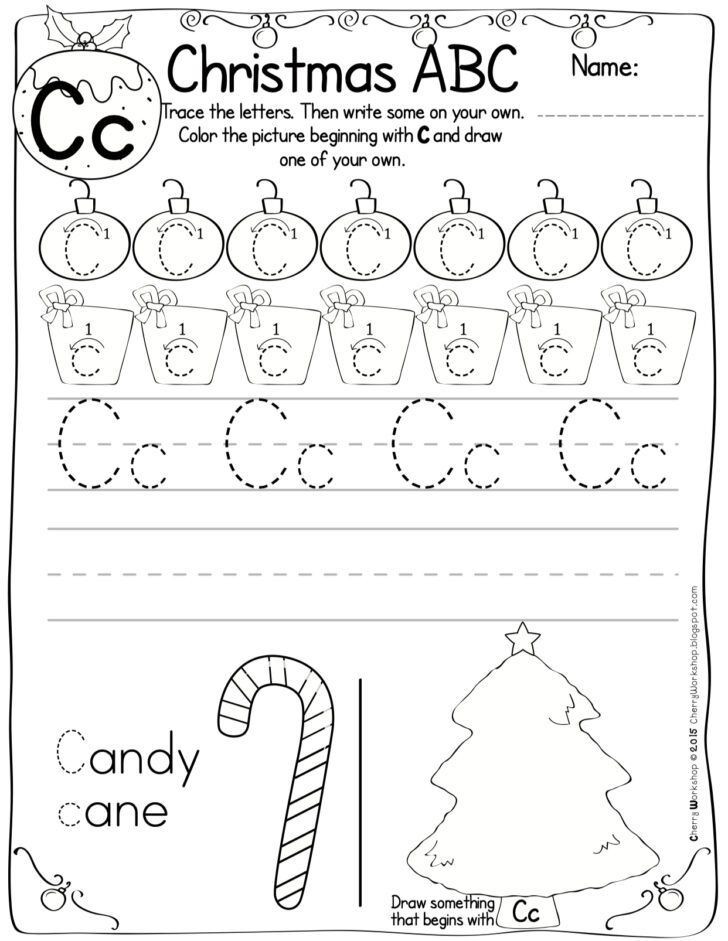 Christmas Abc Worksheets For Kindergarten Christmas Abc Worksheets For Kindergarten