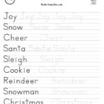 Christmas Themed Word Tracing Worksheets • Beeloo Printable Crafts In Christmas Handwriting Practice Worksheets