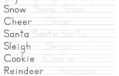 Christmas-Themed Word Tracing Worksheets • Beeloo Printable Crafts in Christmas Handwriting Practice Worksheets