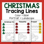 Christmas Tracing Worksheets For Preschool   Mamas Learning Corner With Regard To Christmas Tracing Worksheets Preschool