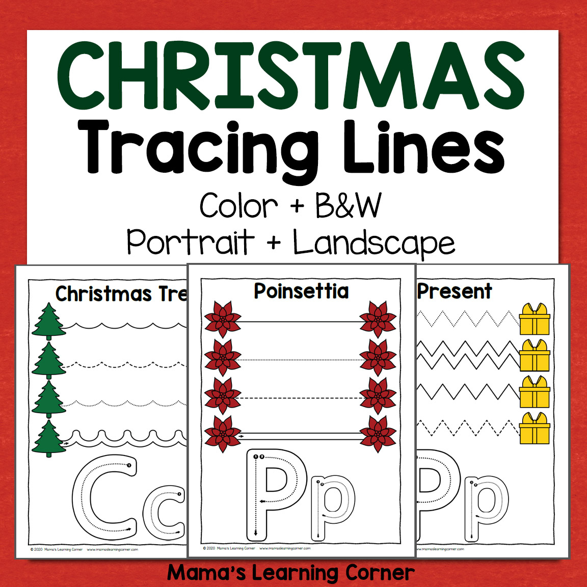Christmas Tracing Worksheets For Preschool - Mamas Learning Corner with regard to Christmas Tracing Worksheets Preschool