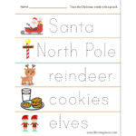 Christmas Tracing Worksheets   Raising Hooks For Free Christmas Tracing Worksheets