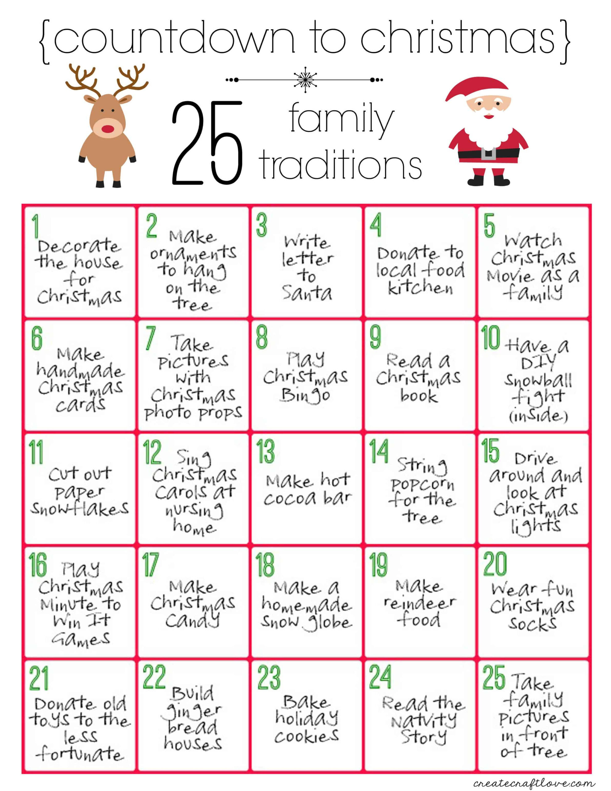Christmas Traditions Printable | Free Christmas Download regarding My Christmas Traditions Worksheets