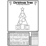 Christmas Tree 2D Shape & Cutting Assessment   Top Teacher Intended For Christmas Tree Shapes Worksheets