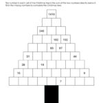 Christmas Tree Addition Puzzle Worksheets [Free Pdf] Inside Christmas Tree Geometry Worksheets Answers