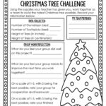 Christmas Tree Challenge Worksheet With Regard To Christmas Worksheets For High School