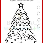 Christmas Tree Coloring Page Drawing Worksheet For Class 1 For Christmas Tree Drawing Worksheets
