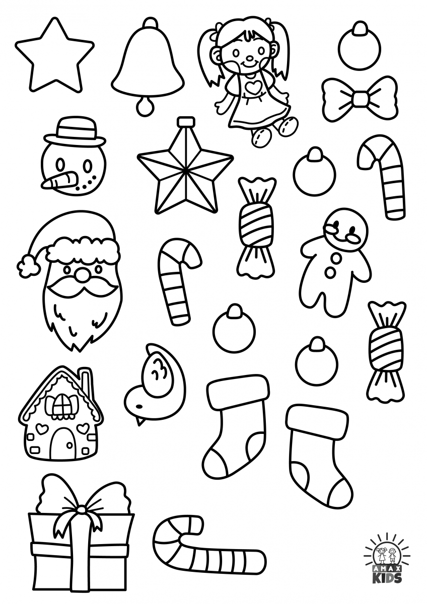 Christmas Tree Decoration – Printable Cut And Paste Worksheets For pertaining to Color Cut And Paste Christmas Worksheets