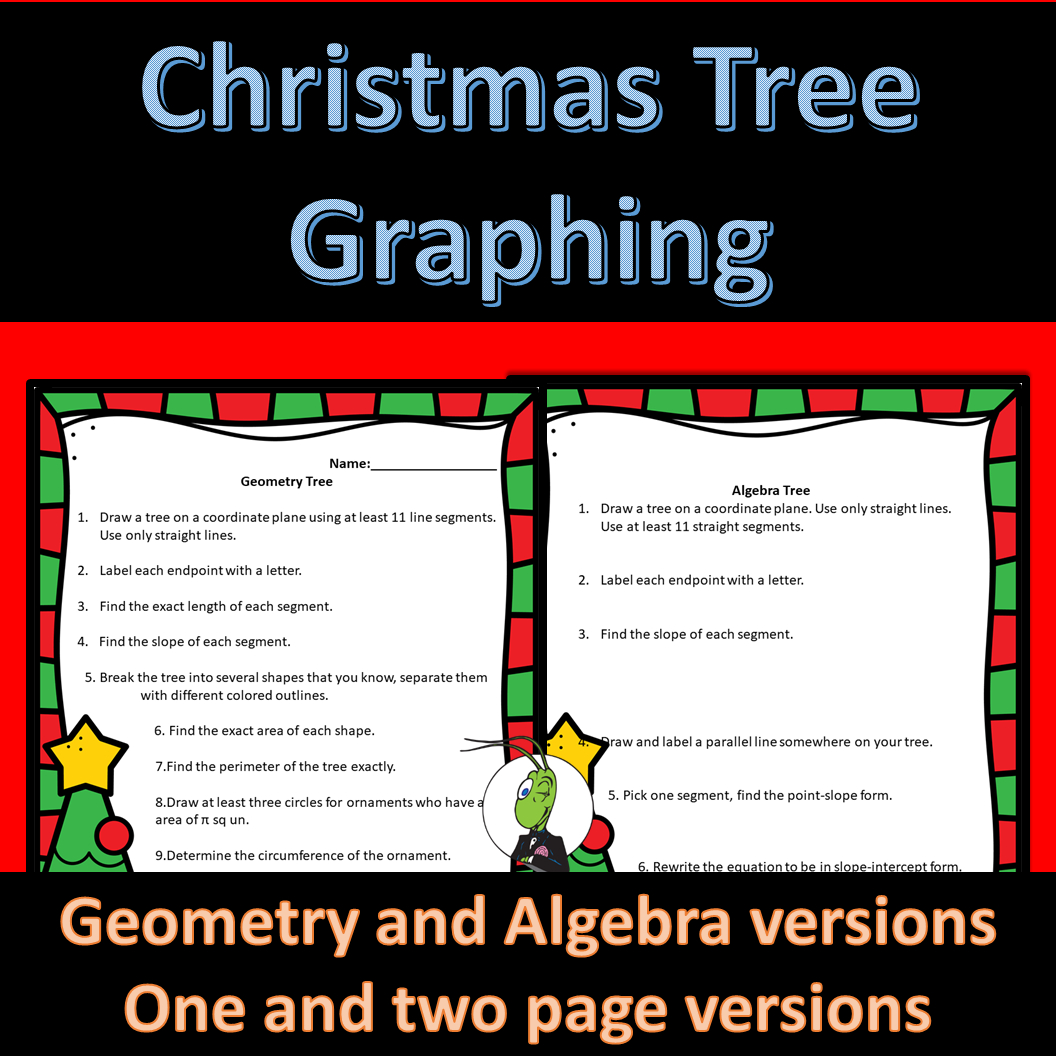 Christmas Tree Graphing Worksheet | Algebra | Geom | Madeteachers in Writing Linear Equations Worksheets Christmas Tree Answer Key