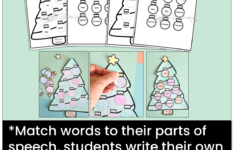 Christmas Tree Parts Of Speech Craft regarding Christmas Parts Of Speech Worksheets