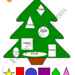 Christmas Tree   Shapes   Esl Worksheetan Chika With Christmas Tree Shapes Worksheets