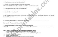 Christmas Truce 1914 - Esl Worksheetvirbrunet regarding Christmas Truce 1914 Worksheets