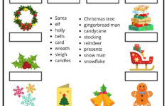 Christmas Word Match - Ezpzlearn for Christmas Word Match Worksheets