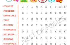Christmas Word Puzzle Printables For Kids - Nest Of Posies intended for Free Christmas Puzzle Worksheets