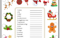Christmas Word Scramble 2 - Ezpzlearn inside Christmas Games Printable Worksheets