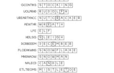Christmas Word Scramble – Cute & Free Printable | Saturdaygift within Scrambled Christmas Worksheets Answers