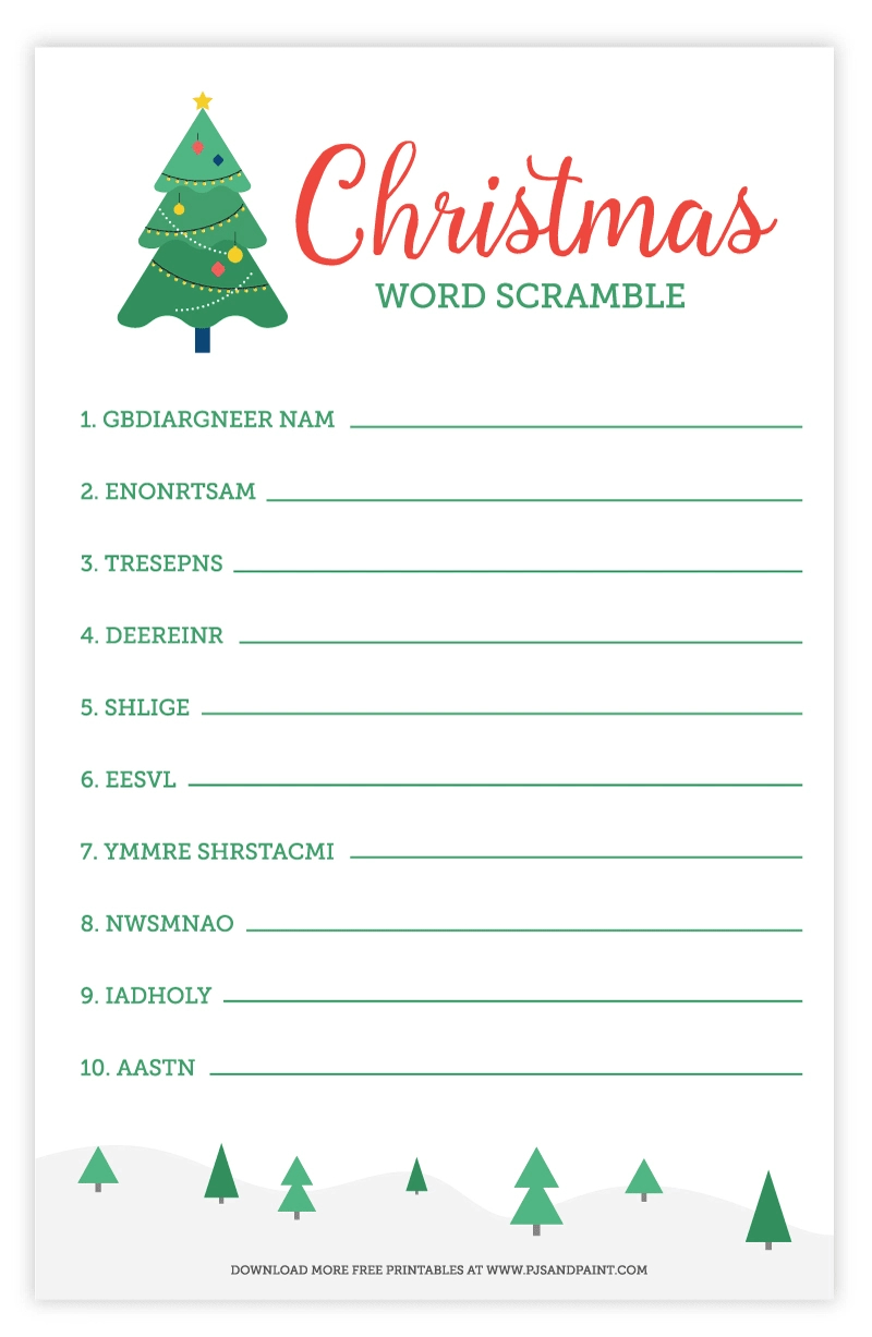 Christmas Word Scramble | Free Printable Christmas Activities throughout Unscramble Christmas Words Worksheets