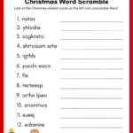 Christmas Word Scramble Free Printable With Answers Intended For Christmas Word Unscramble Worksheets