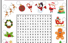 Christmas Word Search 2 - Ezpzlearn throughout Christmas Picture Search Worksheets