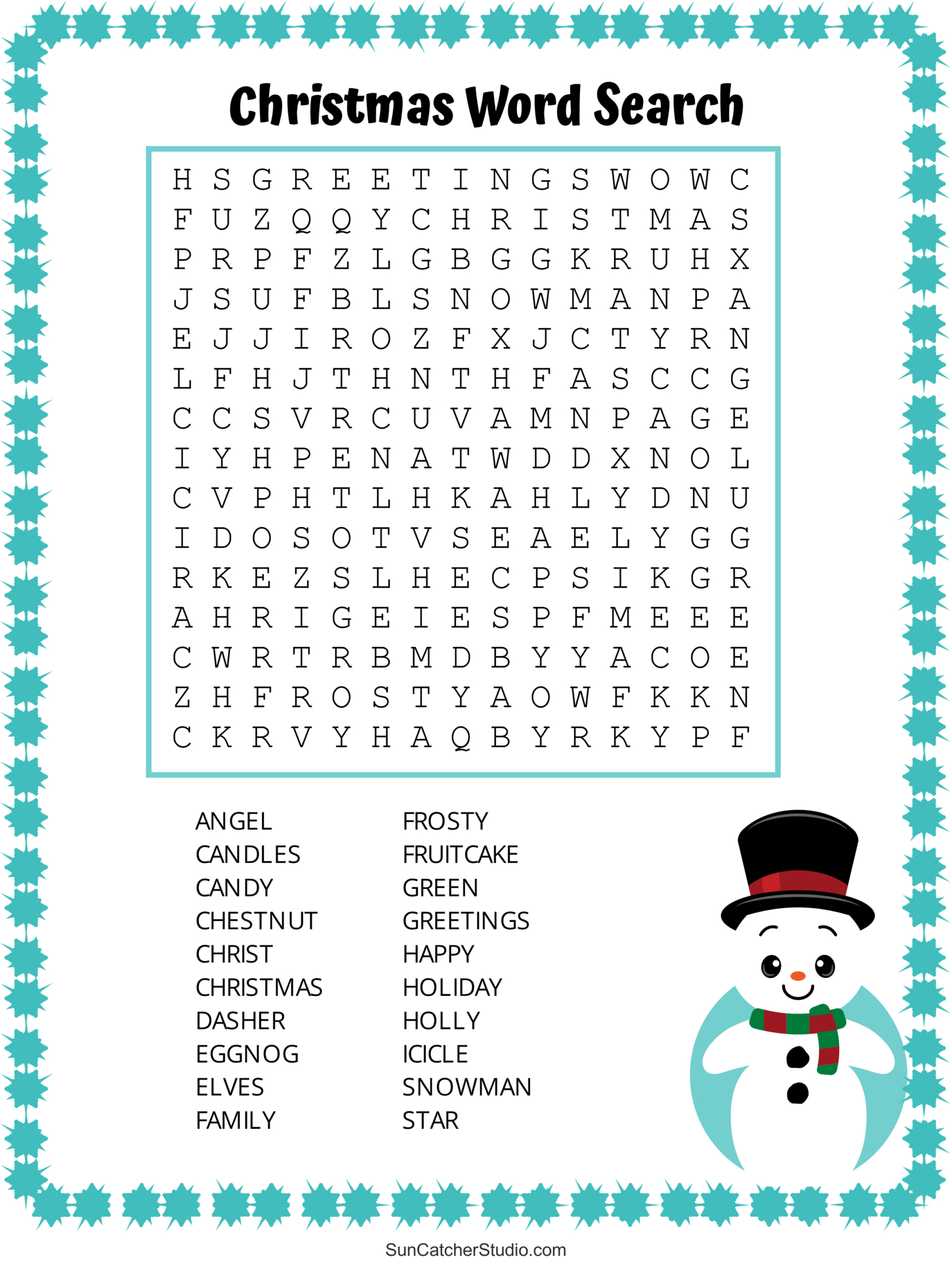 Christmas Word Search (Free Printable Pdf Puzzles) – Free inside Free Printable Christmas Worksheets For Middle School