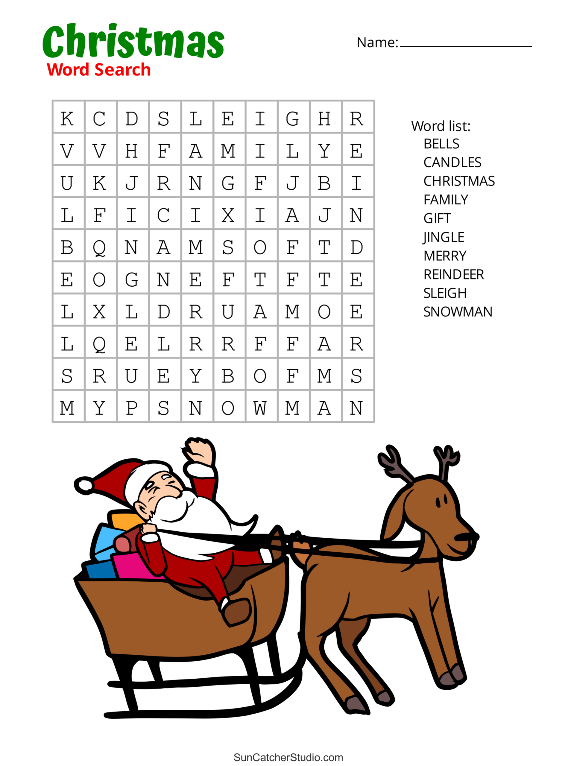 Christmas Word Search (Free Printable Pdf Puzzles) – Free intended for Christmas Worksheets Word Search