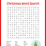 Christmas Word Search Printable (For Kids Or Adults) For Free Christmas Puzzle Worksheets
