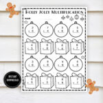 Christmas Worksheet Multiplication  "Math Worksheets" Winter For Math Multiplication Christmas Worksheets