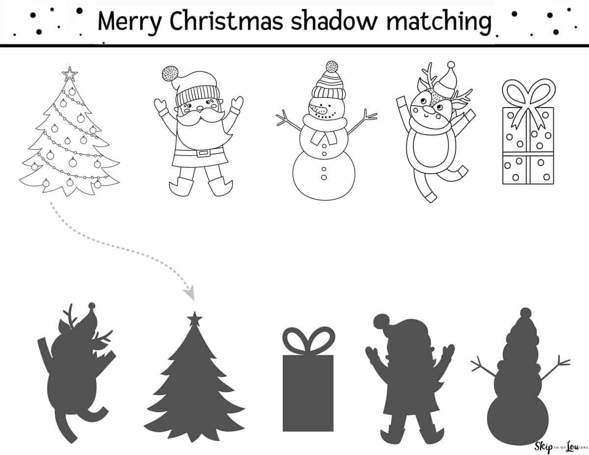 Christmas Worksheets | Skip To My Lou in Christmas Matching Worksheets For Preschool