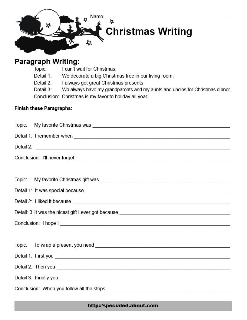 Christmas Writing Activities - Worksheets Library for Christmas Worksheets For Highschool Students