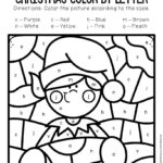 Colorlowercase Letter Christmas Preschool Worksheets Throughout Color By Letter Christmas Worksheets