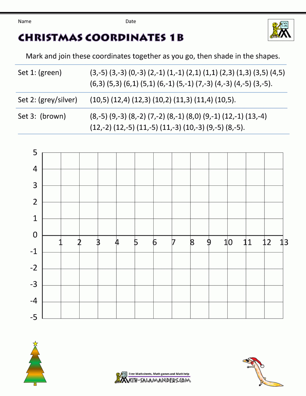 Coordinate Plane Worksheets - 4 Quadrants regarding Coordinate Plane Christmas Worksheets