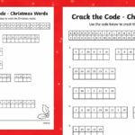Crack The Code Christmas Words Activity For Crack The Code Christmas Worksheets