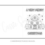 Cute Christmas Cards To Color   Cassie Smallwood Intended For Christmas Cards Worksheets Printable